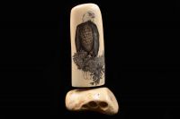 EAGLE IN A TREE SCRIMSHAW